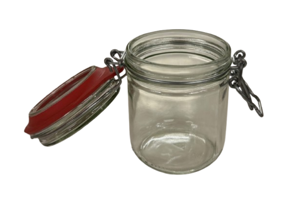 Drahtbügelglas 400 ml rund, mit Deckel und Dichtung